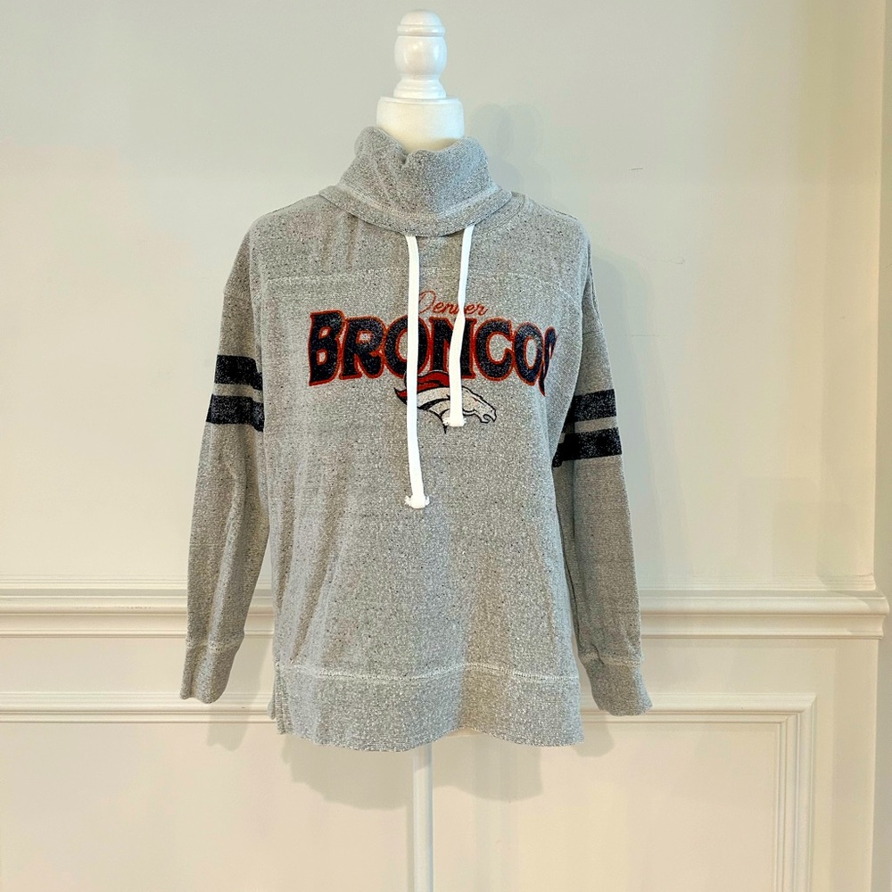 Broncos gray cowl neck pullover ‘47 Brand size Small